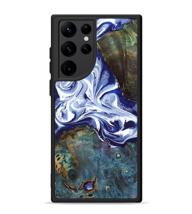 Galaxy S22 Ultra Wood Phone Case - Denisha (Blue, 798145)