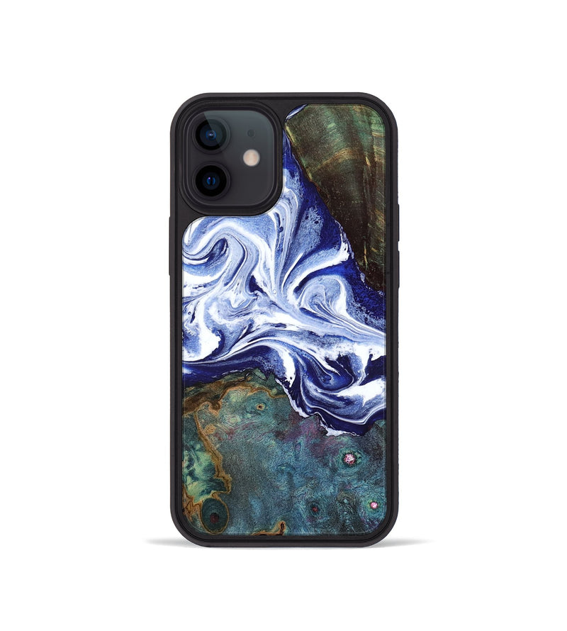 iPhone 12 mini Wood Phone Case - Denisha (Blue, 798145)
