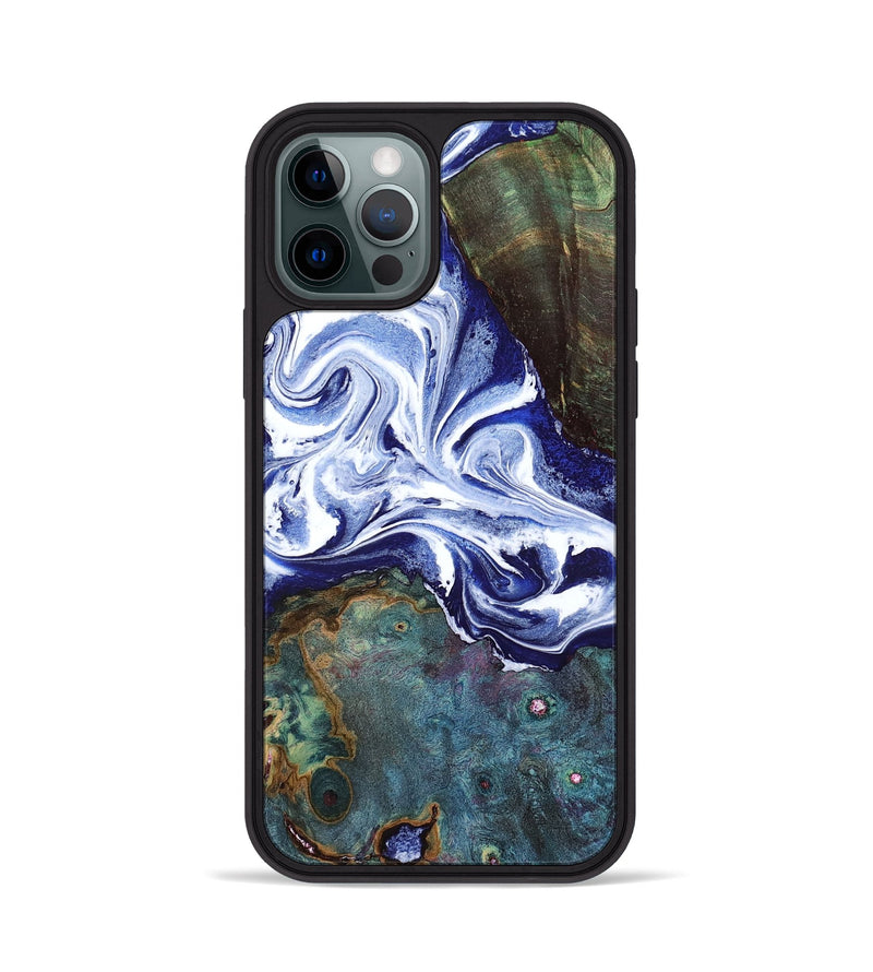 iPhone 12 Pro Wood Phone Case - Denisha (Blue, 798145)
