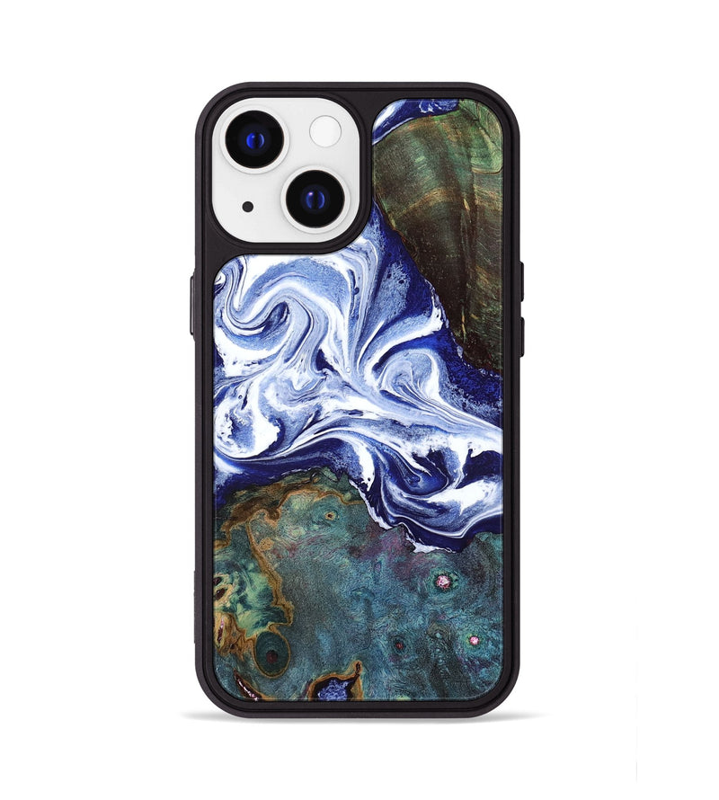 iPhone 13 Wood Phone Case - Denisha (Blue, 798145)