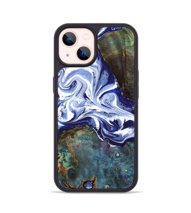 iPhone 14 Wood Phone Case - Denisha (Blue, 798145)