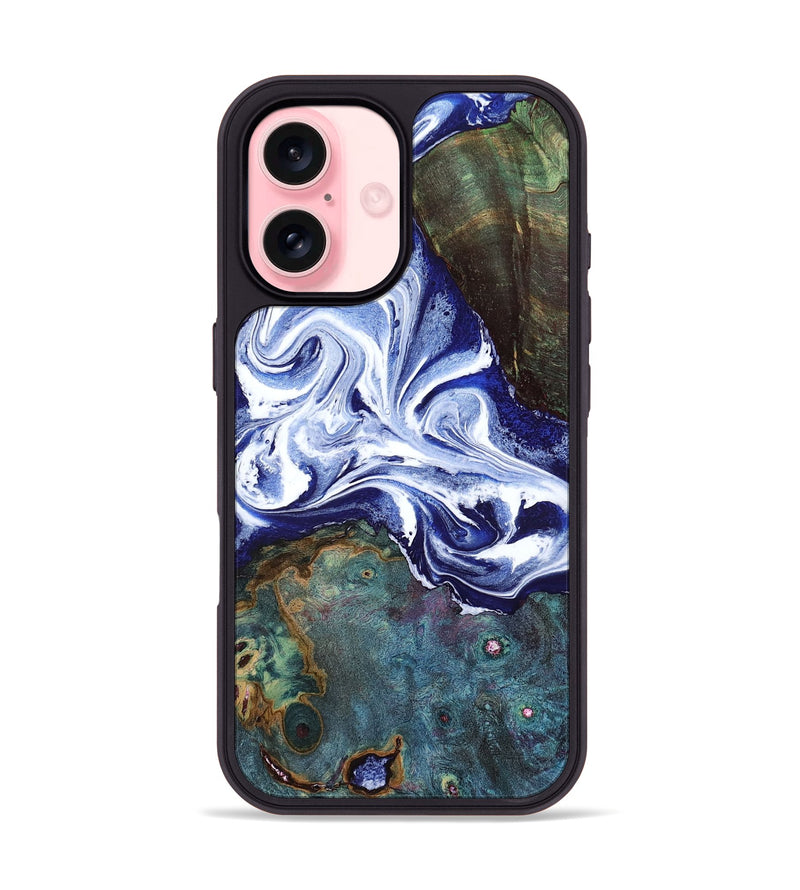 iPhone 16 Wood Phone Case - Denisha (Blue, 798145)