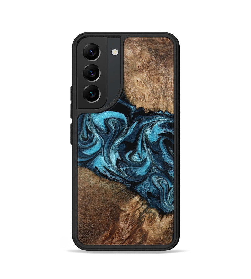 Galaxy S22 Wood Phone Case - Candis (Blue, 798146)