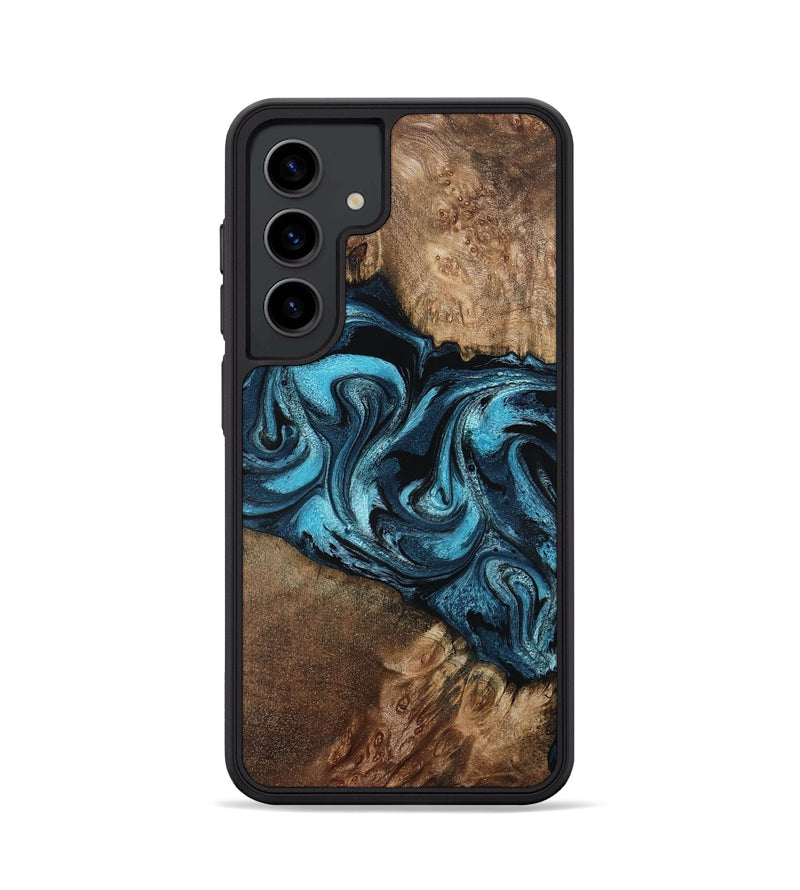 Galaxy S24 Wood Phone Case - Candis (Blue, 798146)