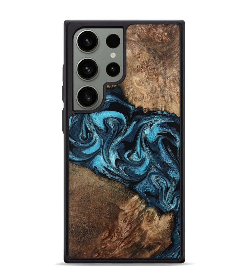 Galaxy S24 Ultra Wood Phone Case - Candis (Blue, 798146)