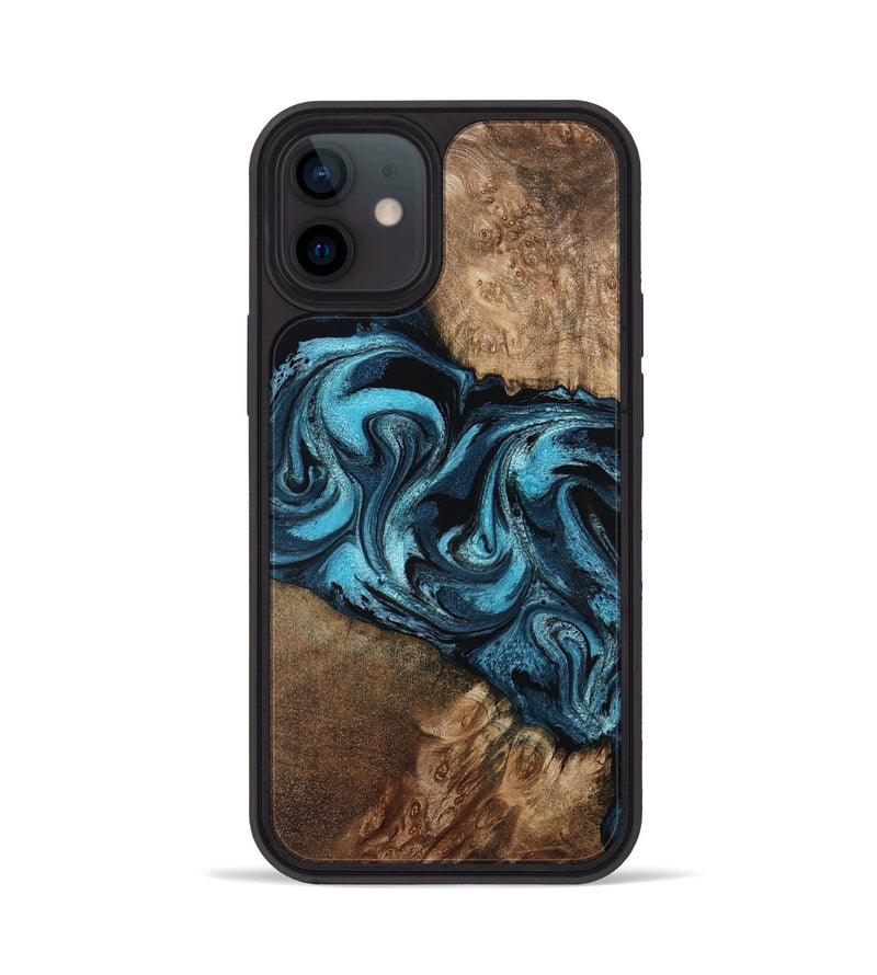 iPhone 12 Wood Phone Case - Candis (Blue, 798146)