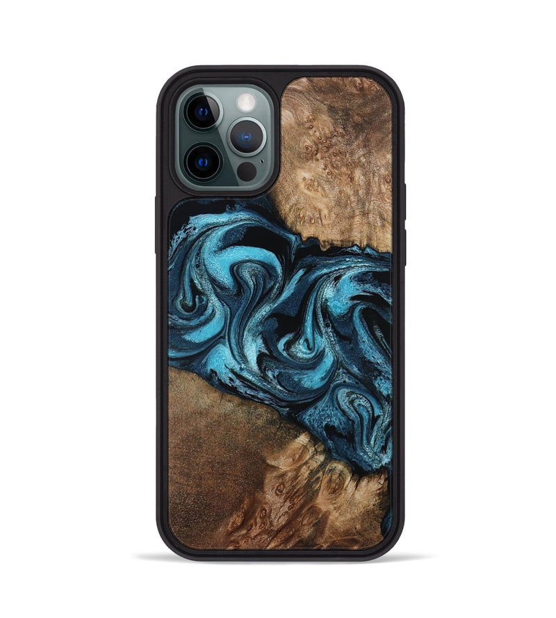 iPhone 12 Pro Wood Phone Case - Candis (Blue, 798146)