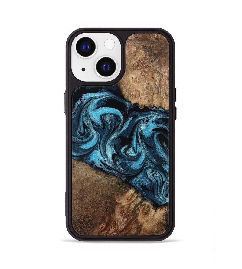 iPhone 13 Wood Phone Case - Candis (Blue, 798146)