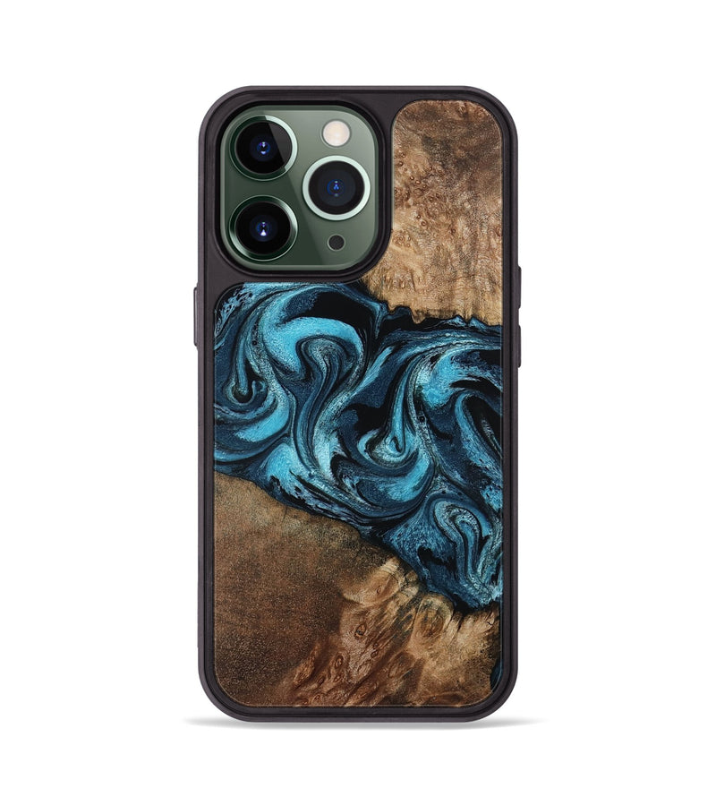 iPhone 13 Pro Wood Phone Case - Candis (Blue, 798146)