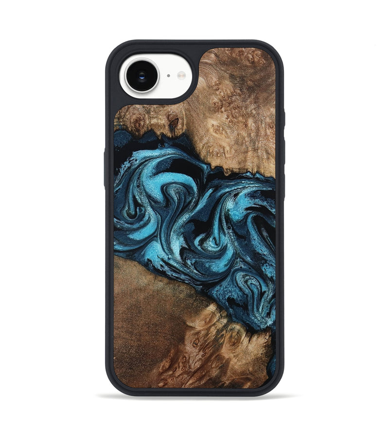 iPhone 16e Wood Phone Case - Candis (Blue, 798146)