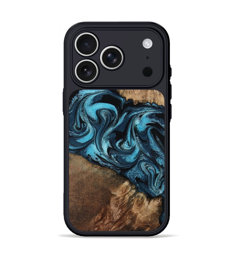 iPhone 17 Pro Wood Phone Case - Candis (Blue, 798146)
