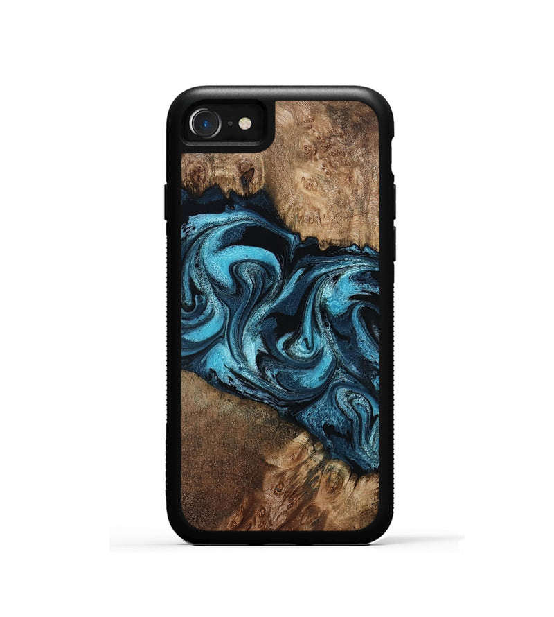 iPhone SE Wood Phone Case - Candis (Blue, 798146)