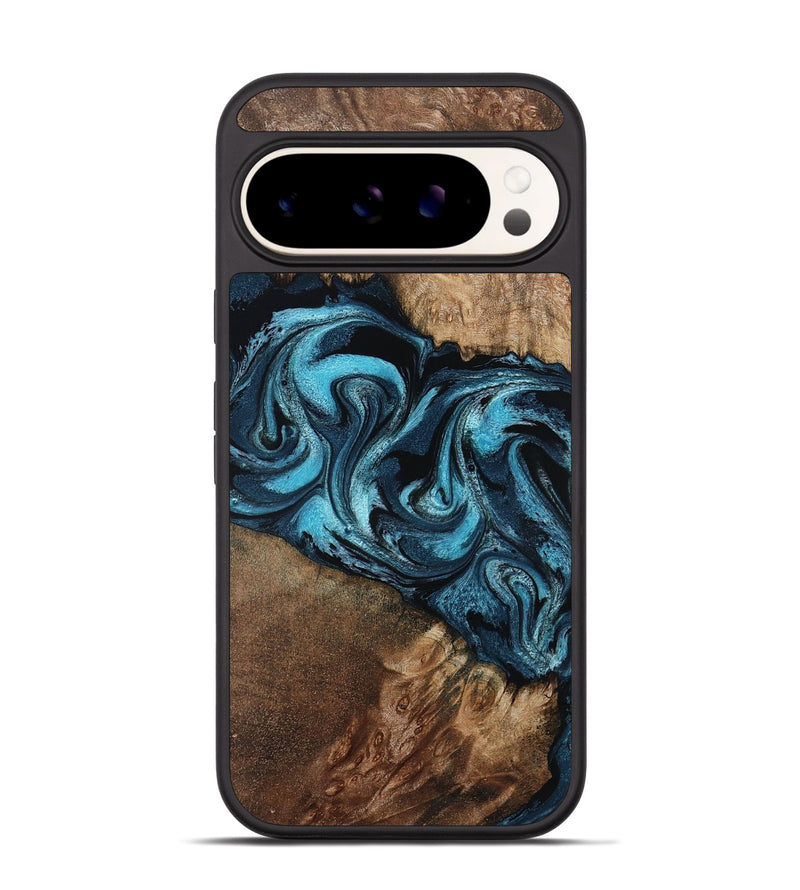 Pixel 9 Pro Wood Phone Case - Candis (Blue, 798146)
