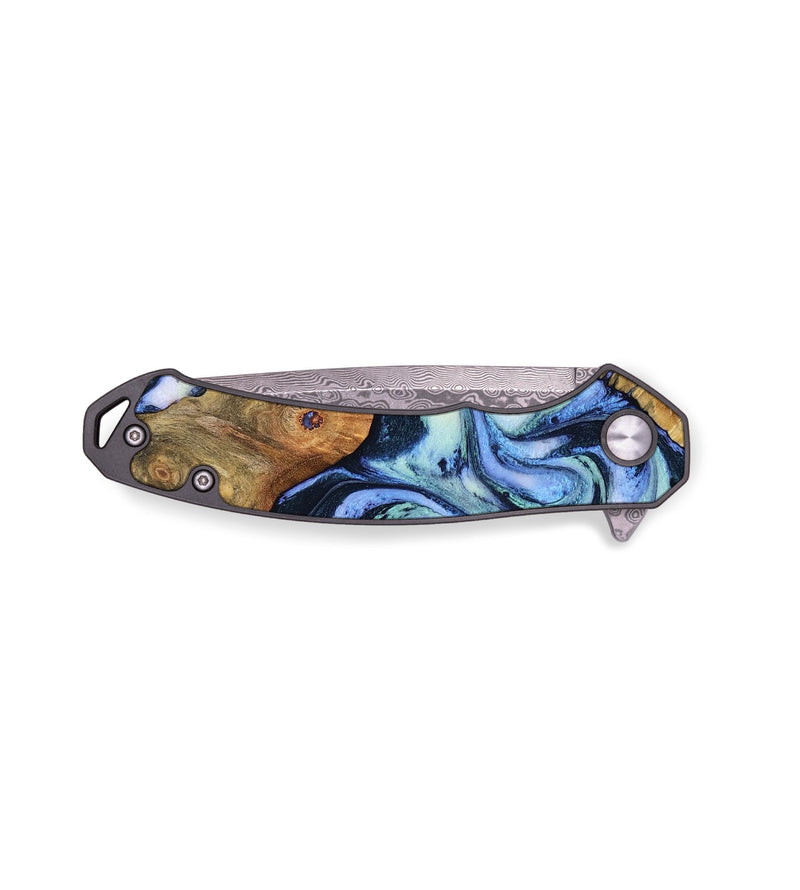 EDC Wood Pocket Knife - Deshawn (Blue, 798152)