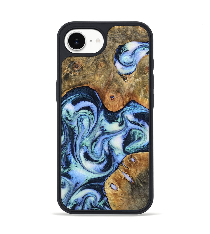 iPhone 16e Wood Phone Case - Deshawn (Blue, 798152)