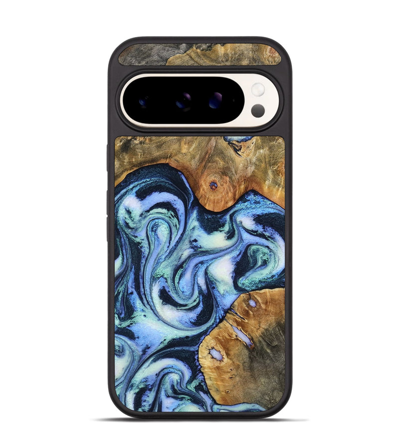 Pixel 9 Wood Phone Case - Deshawn (Blue, 798152)