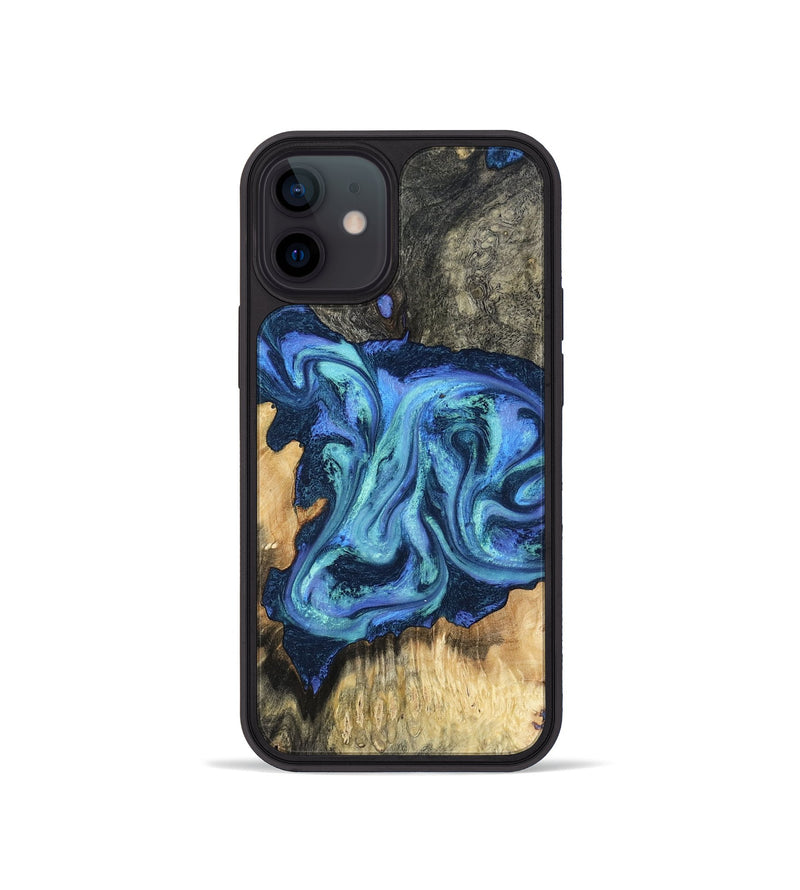 iPhone 12 mini Wood Phone Case - Kolby (Blue, 798154)