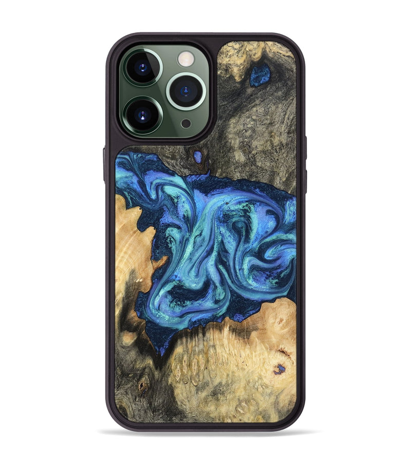 iPhone 13 Pro Max Wood Phone Case - Kolby (Blue, 798154)