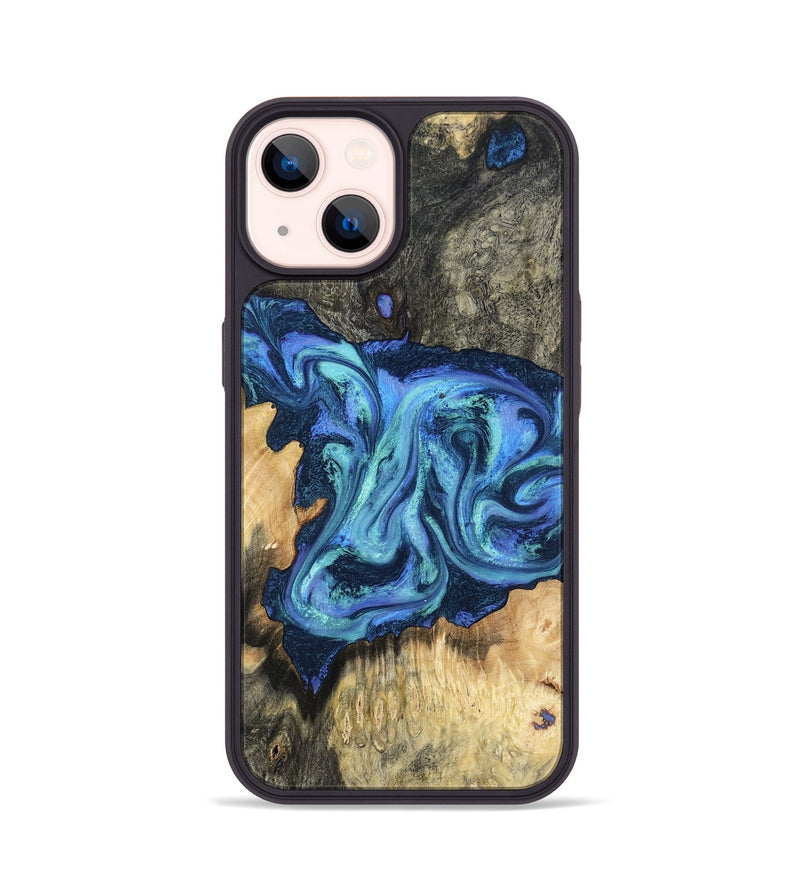 iPhone 14 Wood Phone Case - Kolby (Blue, 798154)