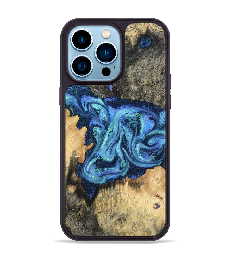 iPhone 14 Pro Max Wood Phone Case - Kolby (Blue, 798154)