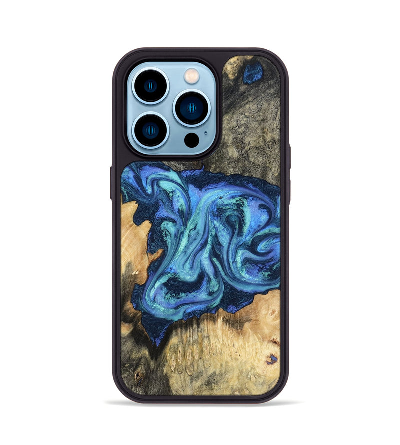 iPhone 14 Pro Wood Phone Case - Kolby (Blue, 798154)