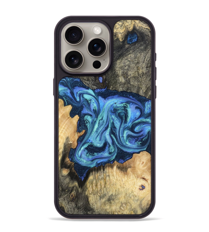 iPhone 15 Pro Max Wood Phone Case - Kolby (Blue, 798154)