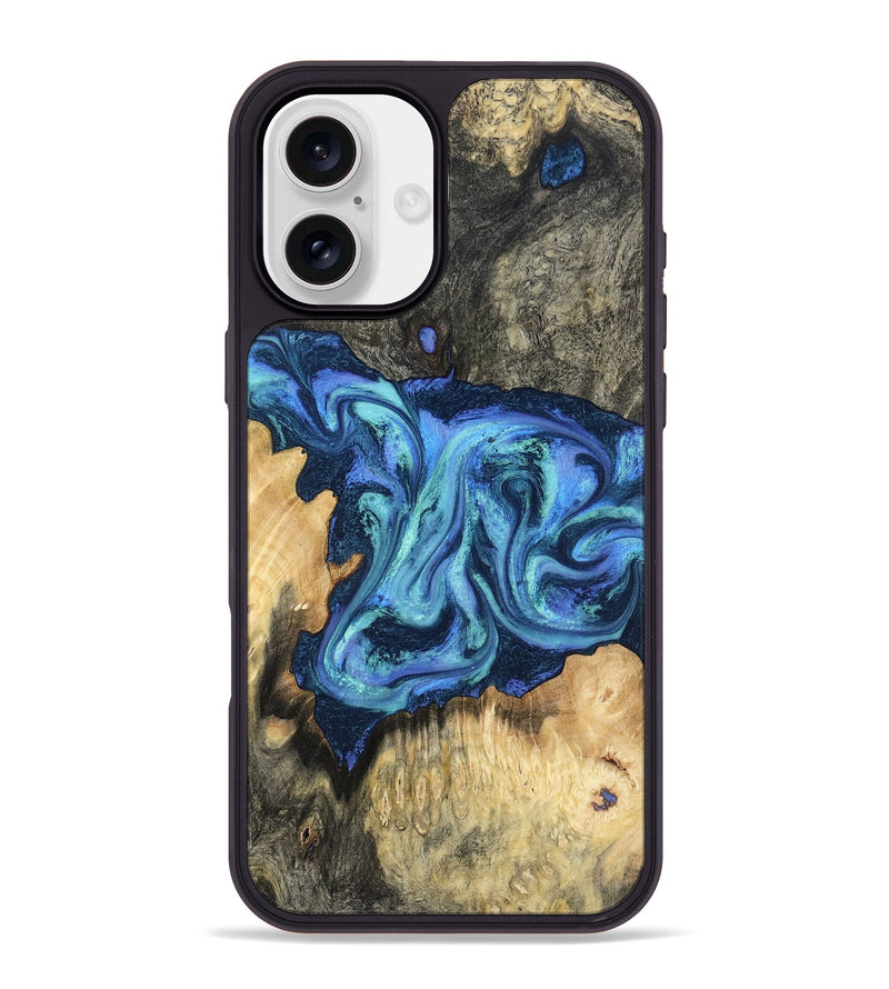 iPhone 16 Plus Wood Phone Case - Kolby (Blue, 798154)
