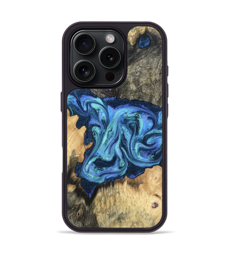 iPhone 16 Pro Wood Phone Case - Kolby (Blue, 798154)