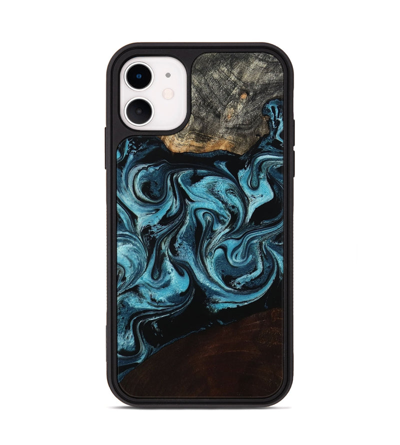 iPhone 11 Wood Phone Case - Dollie (Blue, 798155)