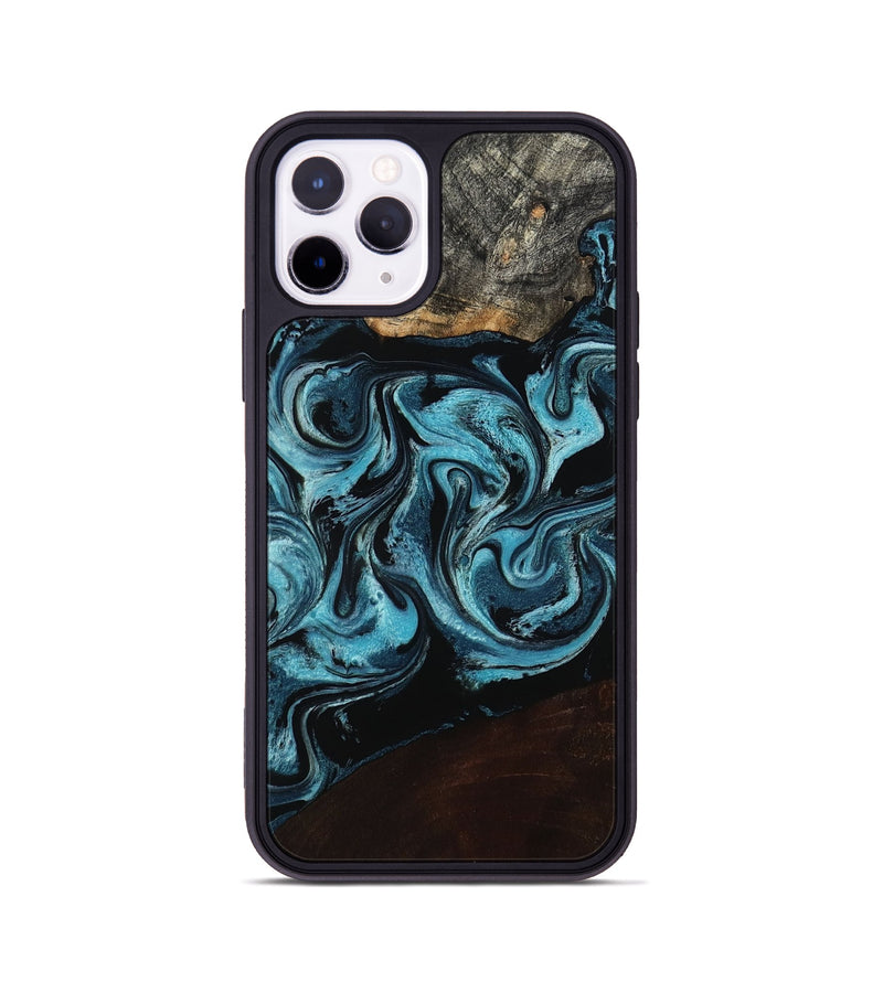 iPhone 11 Pro Wood Phone Case - Dollie (Blue, 798155)