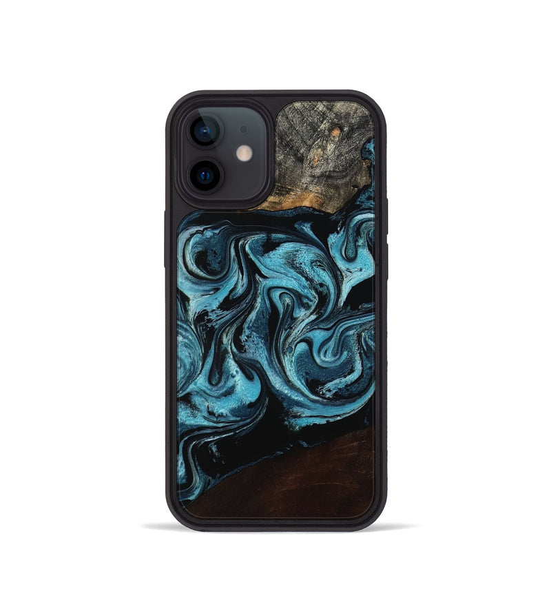 iPhone 12 mini Wood Phone Case - Dollie (Blue, 798155)