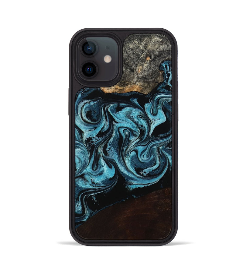 iPhone 12 Wood Phone Case - Dollie (Blue, 798155)