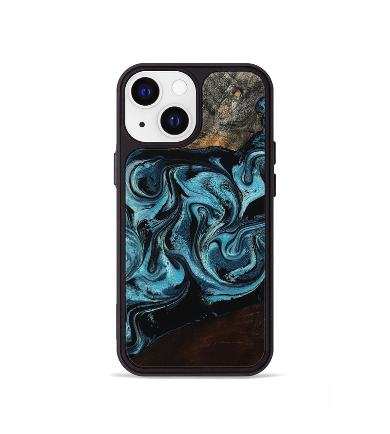 iPhone 13 mini Wood Phone Case - Dollie (Blue, 798155)