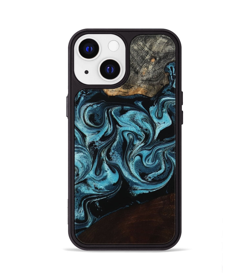 iPhone 13 Wood Phone Case - Dollie (Blue, 798155)
