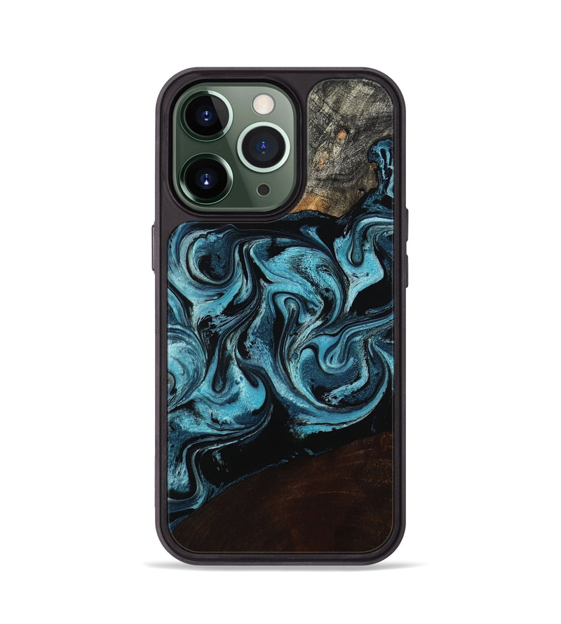 iPhone 13 Pro Wood Phone Case - Dollie (Blue, 798155)