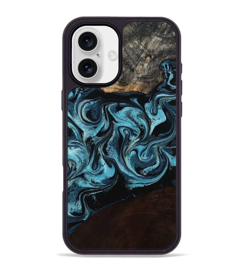 iPhone 16 Plus Wood Phone Case - Dollie (Blue, 798155)