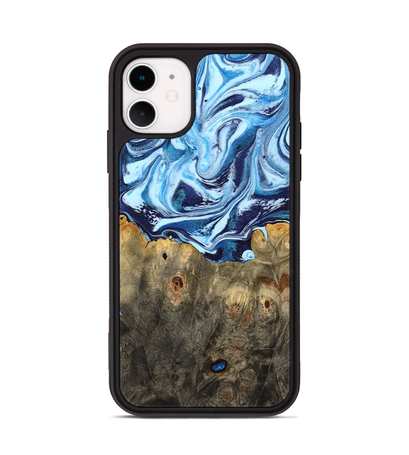 iPhone 11 Wood Phone Case - Travon (Blue, 798156)