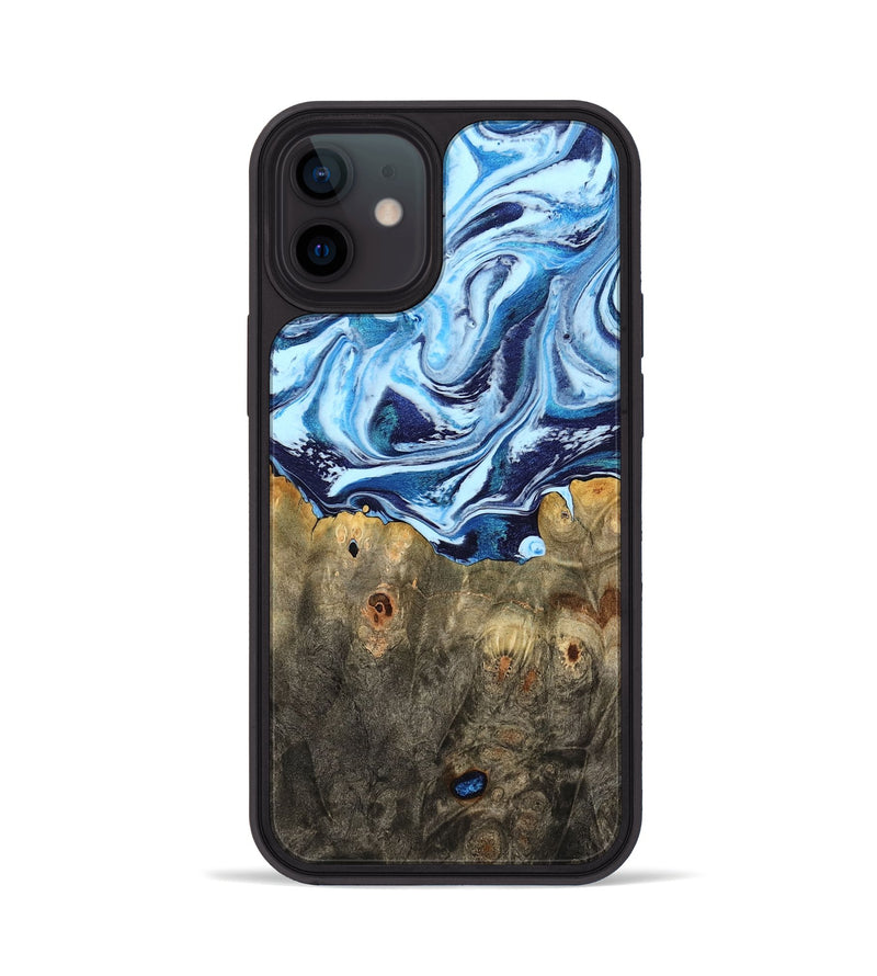 iPhone 12 Wood Phone Case - Travon (Blue, 798156)