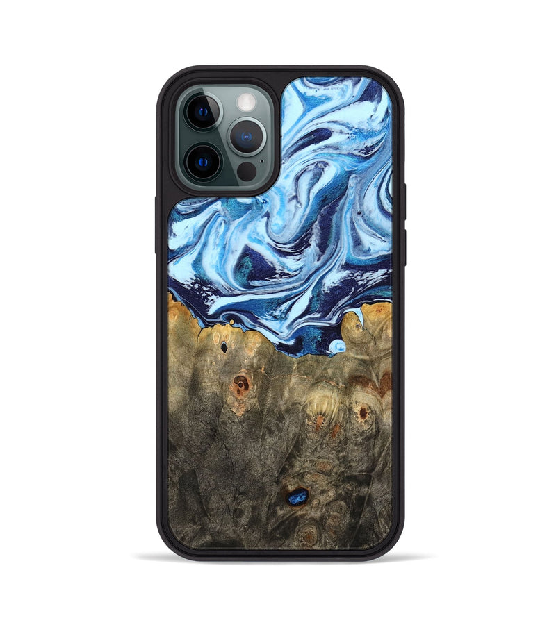 iPhone 12 Pro Wood Phone Case - Travon (Blue, 798156)
