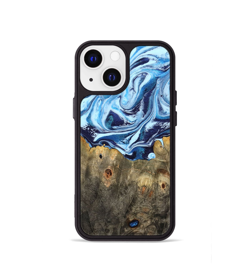 iPhone 13 mini Wood Phone Case - Travon (Blue, 798156)