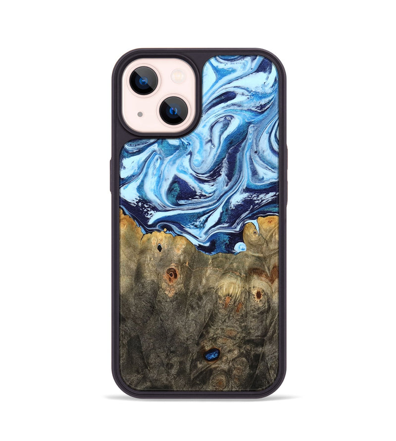 iPhone 14 Wood Phone Case - Travon (Blue, 798156)
