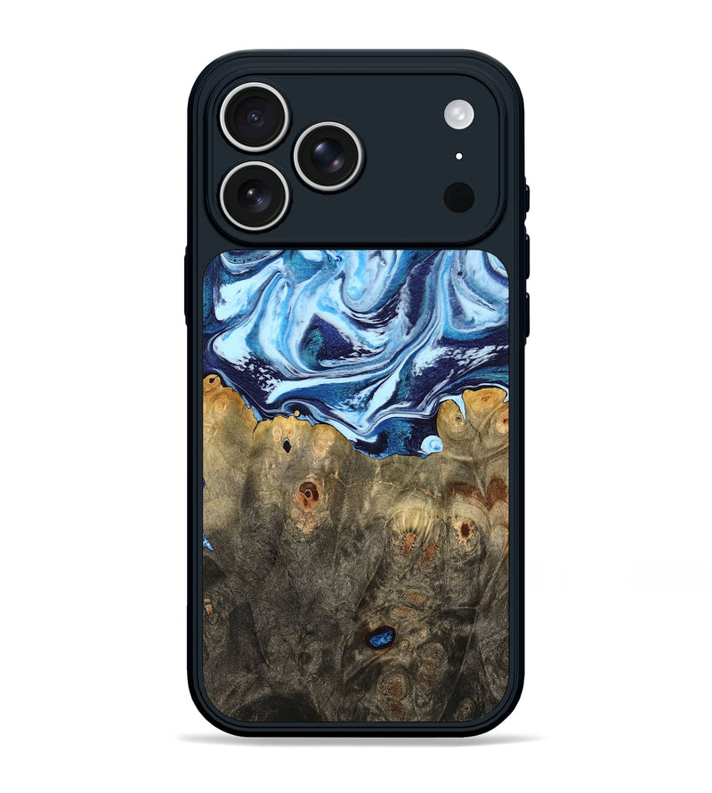 iPhone 17 Pro Max Wood Phone Case - Travon (Blue, 798156)
