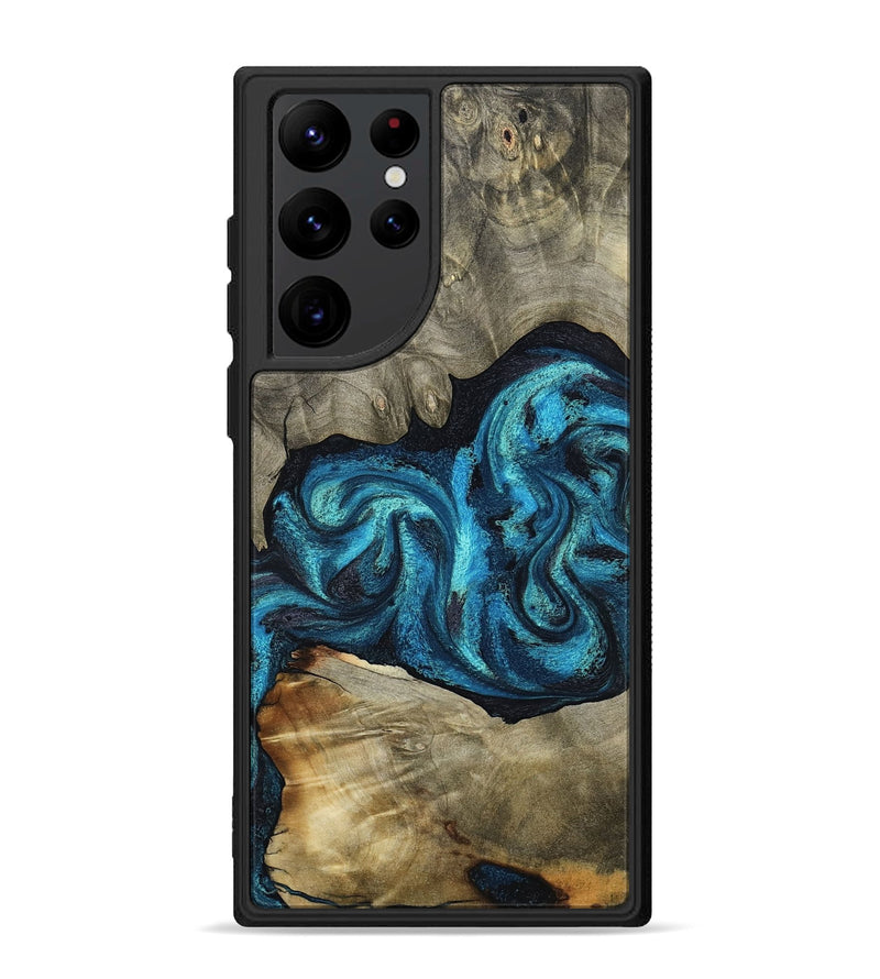 Galaxy S22 Ultra Wood Phone Case - Alanna (Blue, 798159)