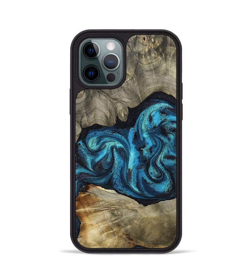 iPhone 12 Pro Wood Phone Case - Alanna (Blue, 798159)