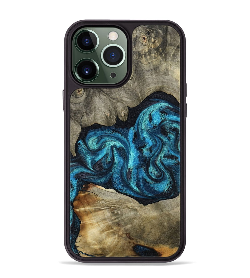 iPhone 13 Pro Max Wood Phone Case - Alanna (Blue, 798159)