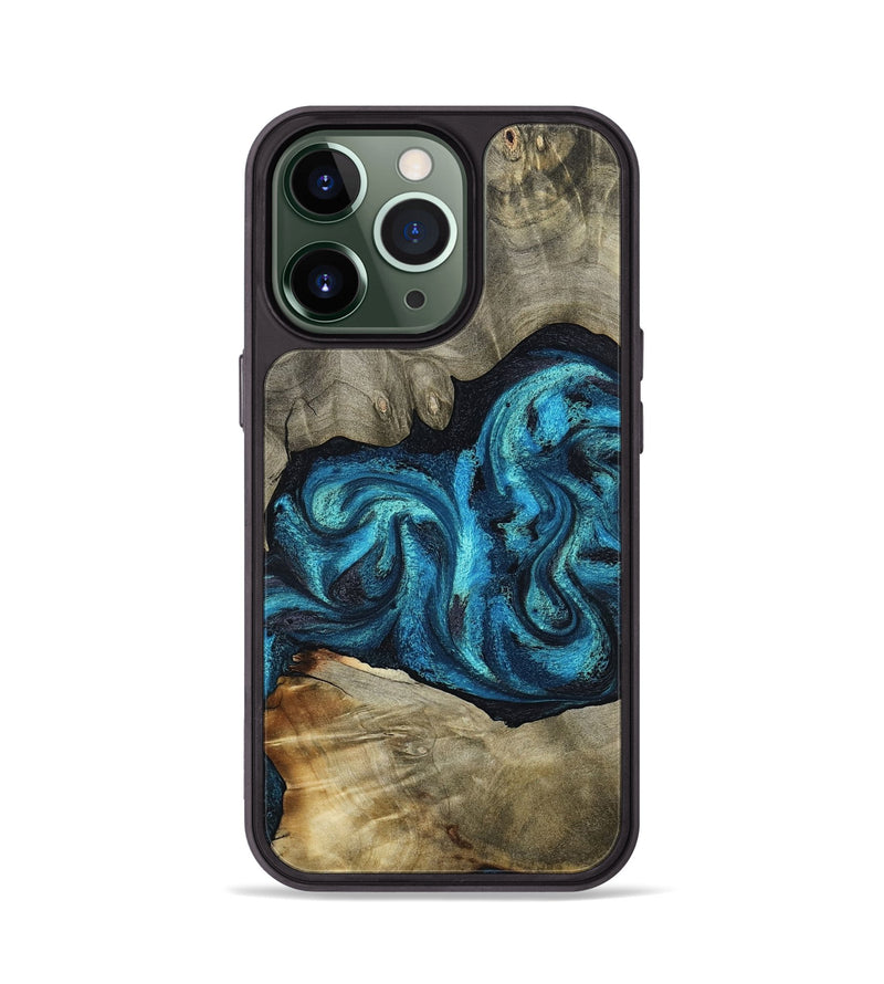 iPhone 13 Pro Wood Phone Case - Alanna (Blue, 798159)