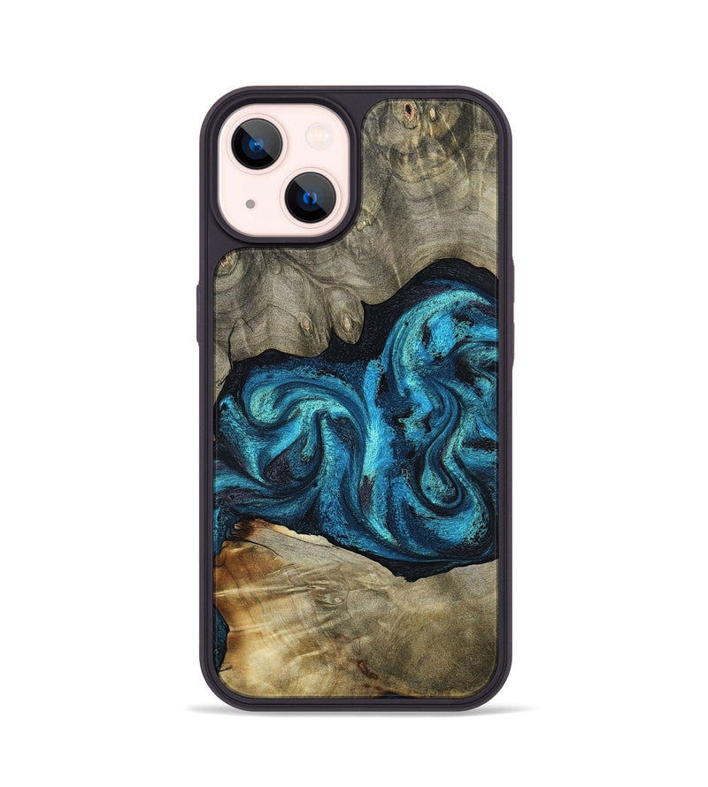 iPhone 14 Wood Phone Case - Alanna (Blue, 798159)