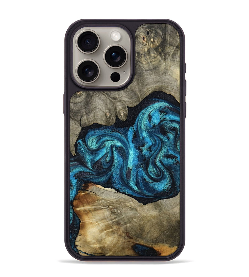 iPhone 15 Pro Max Wood Phone Case - Alanna (Blue, 798159)