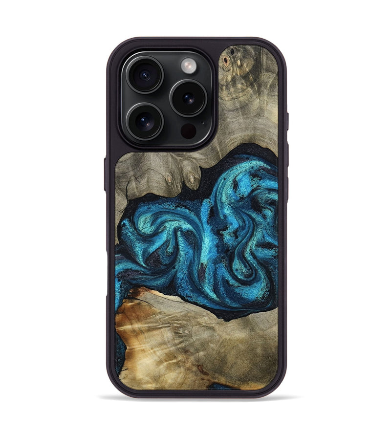 iPhone 16 Pro Wood Phone Case - Alanna (Blue, 798159)