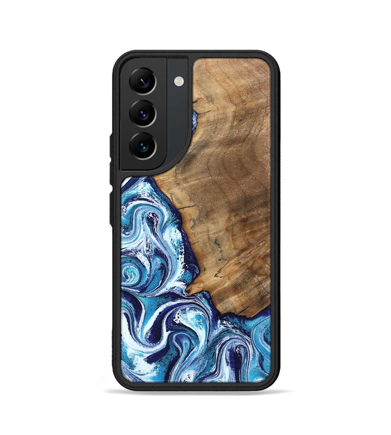 Galaxy S22 Wood Phone Case - Lonnie (Blue, 798160)
